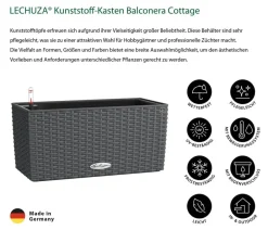 LECHUZA® Pflanzkübel & Blumenkästen|Lechuza Pflanzgefäße & Töpfe > Kunststoff-Kasten Balconera Cottage, rechteckig