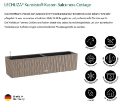 LECHUZA® Kunststoff-Kasten Balconera Cottage, rechteckig Beige Best