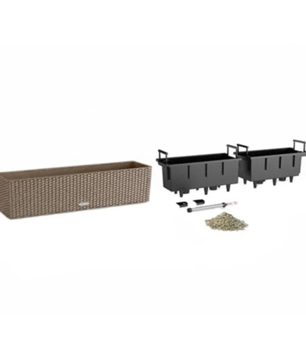 LECHUZA® Kunststoff-Kasten Balconera Cottage, rechteckig Beige Best