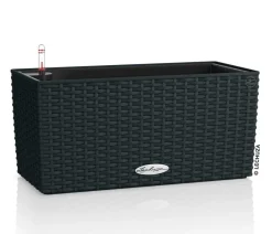 LECHUZA® Kunststoff-Kasten Balconera Cottage, rechteckig Schwarz