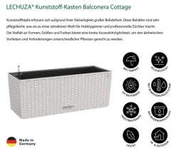 LECHUZA® Kunststoff-Kasten Balconera Cottage, rechteckig Hellgrau Best