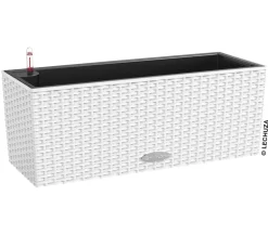LECHUZA® Pflanzkübel & Blumenkästen|Lechuza Pflanzgefäße & Töpfe - Kunststoff-Kasten Balconera Cottage, rechteckig Weiß