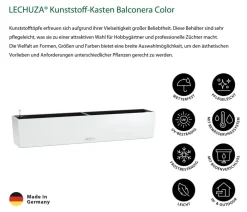 LECHUZA® Pflanzkübel & Blumenkästen|Lechuza Pflanzgefäße & Töpfe - Kunststoff-Kasten Balconera Cottage, rechteckig Hellgrau