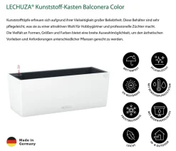LECHUZA® Kunststoff-Kasten Balconera Color, rechteckig Weiß Outlet