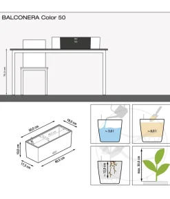 LECHUZA® Kunststoff-Kasten Balconera Color, rechteckig Weiß Outlet