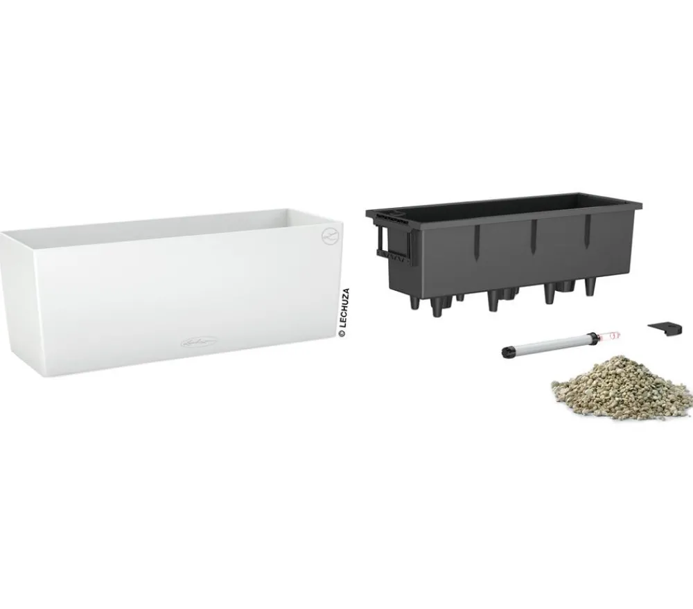 LECHUZA® Kunststoff-Kasten Balconera Color, rechteckig Weiß Outlet