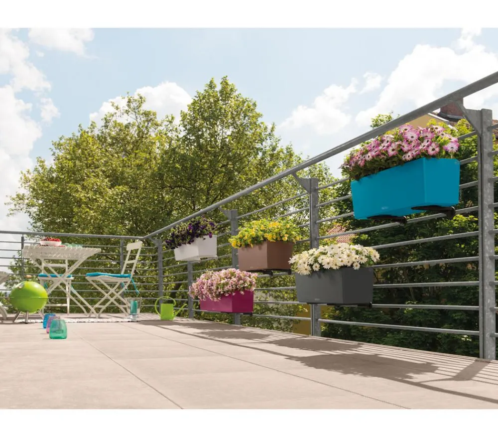 LECHUZA® Pflanzkübel & Blumenkästen|Lechuza Pflanzgefäße & Töpfe - Kunststoff-Kasten Balconera Color, rechteckig Creme