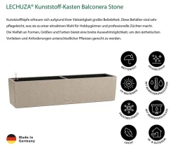 LECHUZA® Kunststoff-Kasten Balconera Stone, rechteckig Beige Best