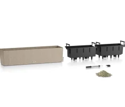 LECHUZA® Kunststoff-Kasten Balconera Stone, rechteckig Beige Best