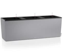 LECHUZA® Kunststoff-Kasten Trio Stone inkl. Pflanzeinsatz, rechteckig, ca. B132,5/H46,5/T44,5 cm Grau Best
