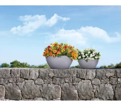 LECHUZA® Blumenampeln & -Schalen|Lechuza Pflanzgefäße & Töpfe > Kunststoff-Schale 'Cubeto Stone', rund