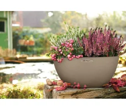 LECHUZA® Blumenampeln & -Schalen|Lechuza Pflanzgefäße & Töpfe > Kunststoff-Schale 'Cubeto Stone', rund