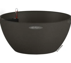 LECHUZA® Blumenampeln & -Schalen|Lechuza Pflanzgefäße & Töpfe - Kunststoff-Schale 'Cubeto Stone', rund Schwarz
