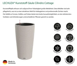 LECHUZA® Lechuza Pflanzgefäße & Töpfe > Kunststoff-Säule Cilindro Cottage inkl. Pflanzeinsatz, konisch