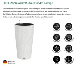 LECHUZA® Lechuza Pflanzgefäße & Töpfe > Kunststoff-Säule Cilindro Cottage inkl. Pflanzeinsatz, konisch