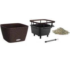 LECHUZA® Lechuza Pflanzgefäße & Töpfe|Blumentöpfe & Übertöpfe > Kunststoff-Topf Bacino Cottage, quadratisch, ca. B30/H18/T30 cm