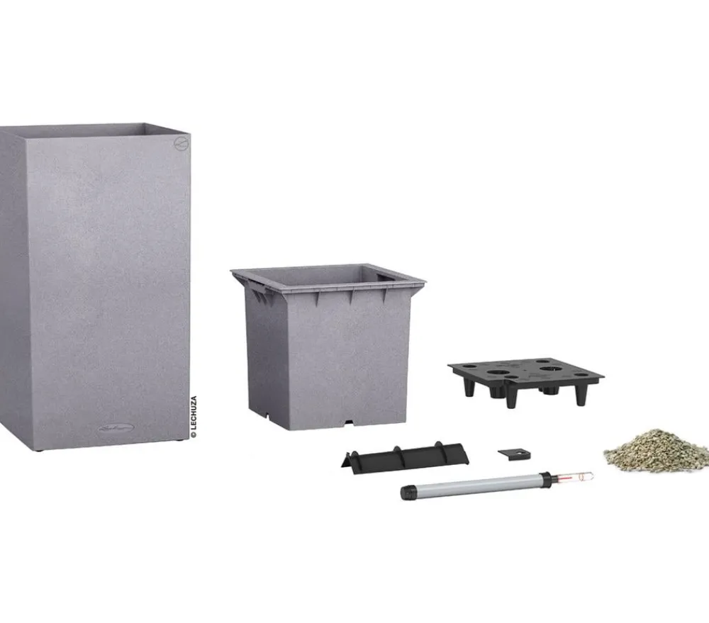 LECHUZA® Lechuza Pflanzgefäße & Töpfe|Blumentöpfe & Übertöpfe > Kunststoff-Topf Canto Stone, quadratisch