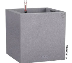 LECHUZA® Kunststoff-Topf Canto Stone, quadratisch Grau