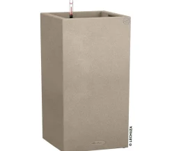 LECHUZA® Kunststoff-Topf Canto Stone, quadratisch Beige Outlet