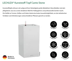 LECHUZA® Kunststoff-Topf Canto Stone, quadratisch Weiß Best