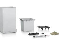 LECHUZA® Kunststoff-Topf Canto Stone, quadratisch Weiß Best