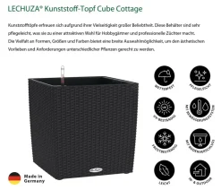 LECHUZA® Lechuza Pflanzgefäße & Töpfe|Blumentöpfe & Übertöpfe > Kunststoff-Topf Cube Cottage, quadratisch