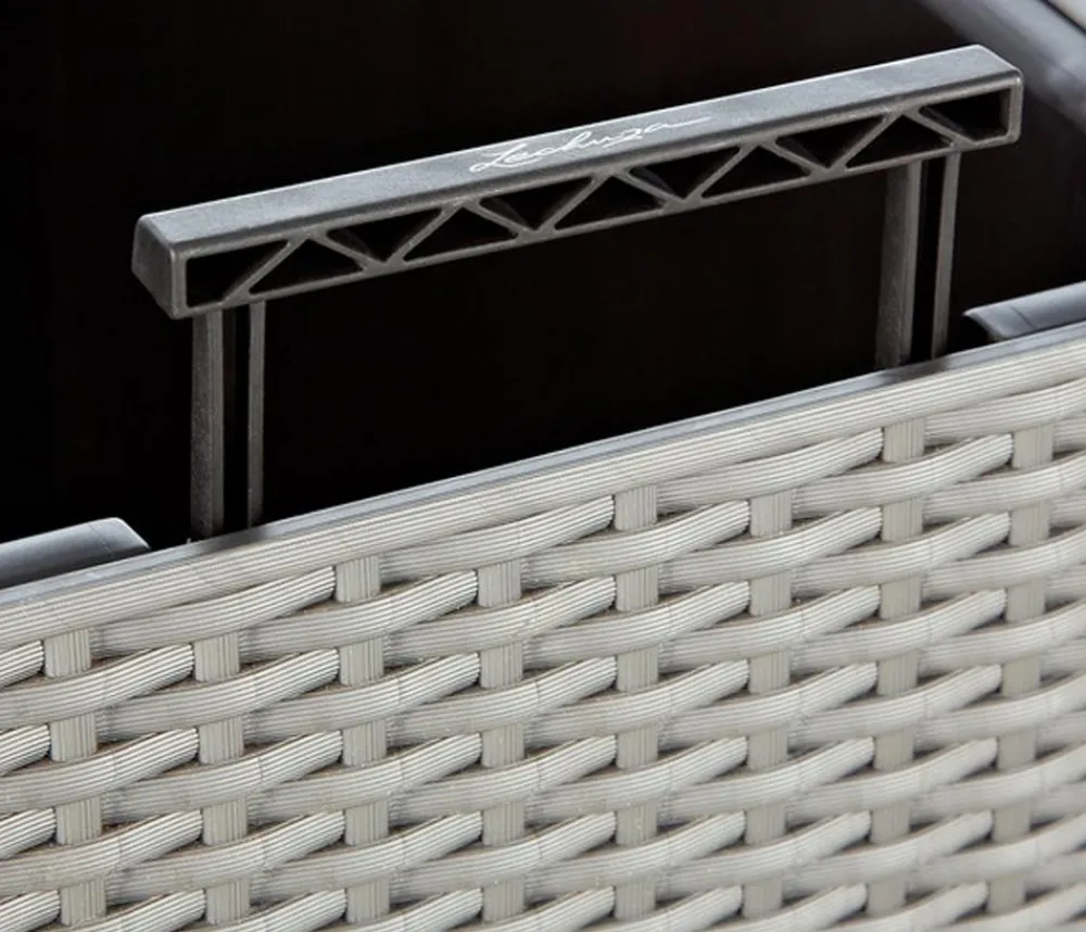 LECHUZA® Kunststoff-Topf Cube Cottage, quadratisch Hellgrau Best
