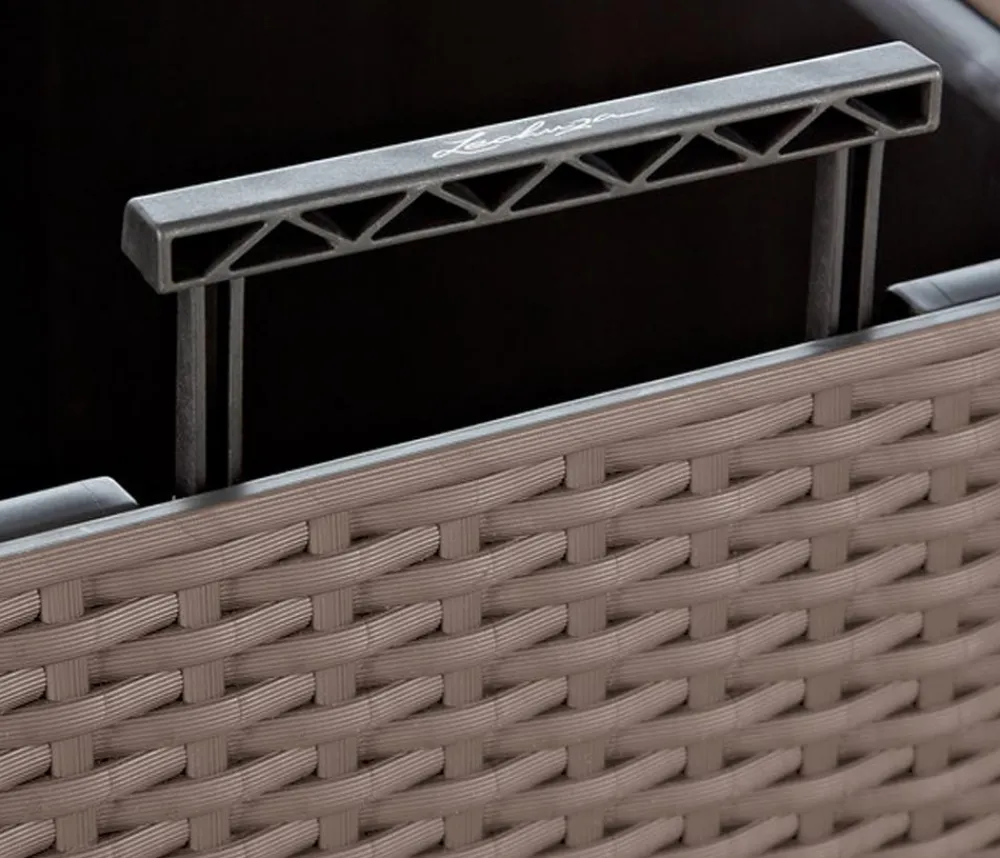 LECHUZA® Kunststoff-Topf Cube Cottage, quadratisch Hellbraun Sale
