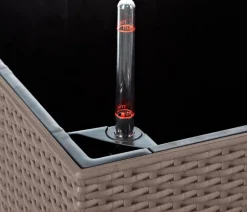 LECHUZA® Kunststoff-Topf Cube Cottage, quadratisch Hellbraun Sale