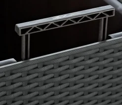 LECHUZA® Lechuza Pflanzgefäße & Töpfe|Blumentöpfe & Übertöpfe - Kunststoff-Topf Cube Cottage, quadratisch Dunkelgrau