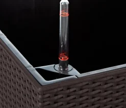 LECHUZA® Lechuza Pflanzgefäße & Töpfe|Blumentöpfe & Übertöpfe - Kunststoff-Topf Cube Cottage, quadratisch Dunkelbraun