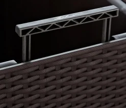 LECHUZA® Lechuza Pflanzgefäße & Töpfe|Blumentöpfe & Übertöpfe - Kunststoff-Topf Cube Cottage, quadratisch Dunkelbraun