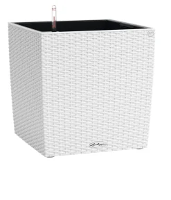 LECHUZA® Lechuza Pflanzgefäße & Töpfe|Blumentöpfe & Übertöpfe - Kunststoff-Topf Cube Cottage, quadratisch Weiß