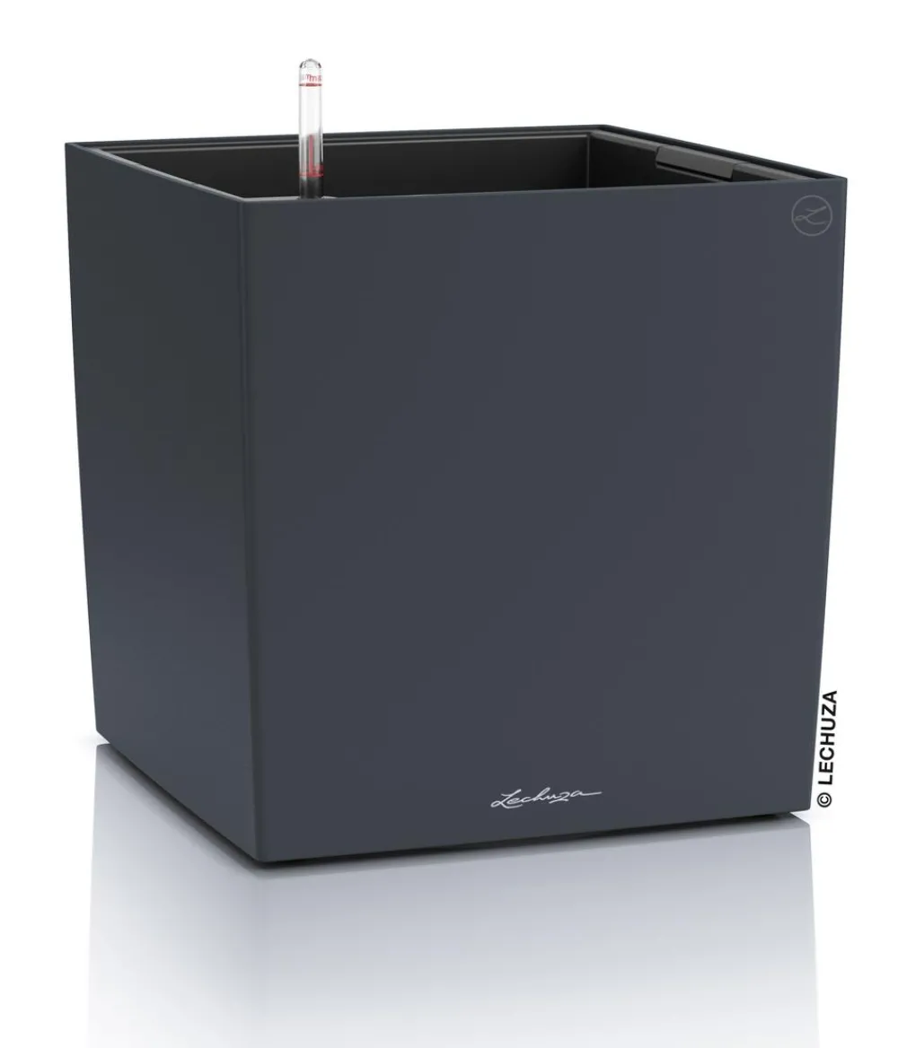 LECHUZA® Kunststoff-Topf Cube, rechteckig Grau Best