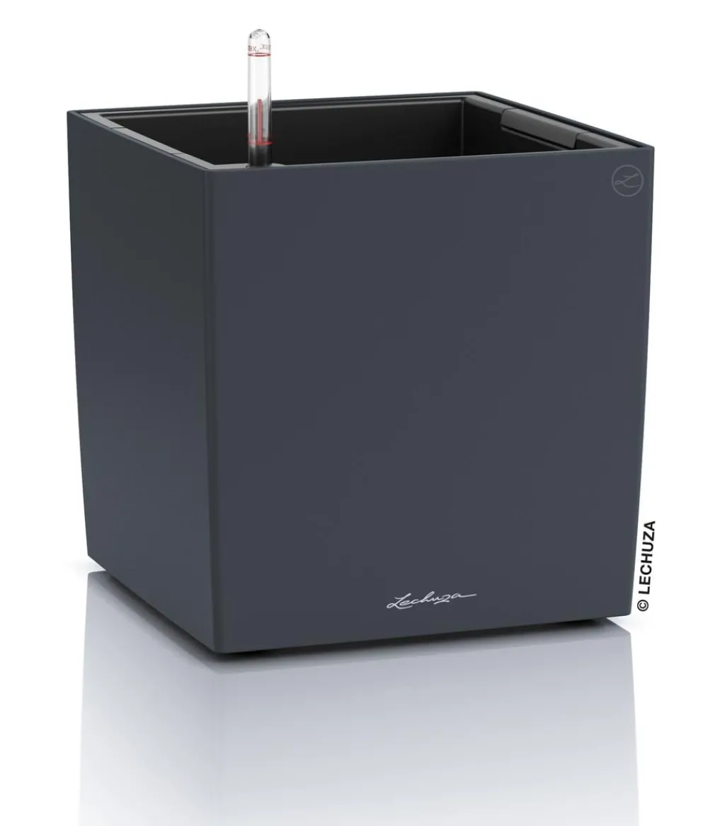LECHUZA® Kunststoff-Topf Cube, rechteckig Grau Online