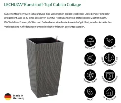 LECHUZA® Lechuza Pflanzgefäße & Töpfe|Blumentöpfe & Übertöpfe > Kunststoff-Topf Cubico Cottage, konisch