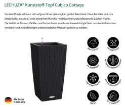 LECHUZA® Lechuza Pflanzgefäße & Töpfe|Blumentöpfe & Übertöpfe > Kunststoff-Topf Cubico Cottage, konisch