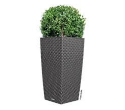 LECHUZA® Kunststoff-Topf Cubico Cottage, konisch Dunkelgrau Best
