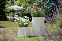 LECHUZA® Kunststoff-Topf Cubico Cottage, konisch Weiß Outlet