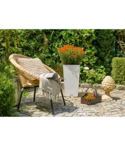LECHUZA® Kunststoff-Topf Cubico Cottage, konisch Weiß Outlet