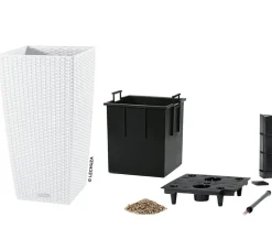 LECHUZA® Kunststoff-Topf Cubico Cottage, konisch Weiß Outlet