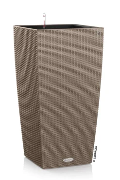 LECHUZA® Kunststoff-Topf Cubico Cottage, konisch Hellbraun Discount