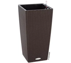 LECHUZA® Lechuza Pflanzgefäße & Töpfe|Blumentöpfe & Übertöpfe - Kunststoff-Topf Cubico Cottage, konisch Braun