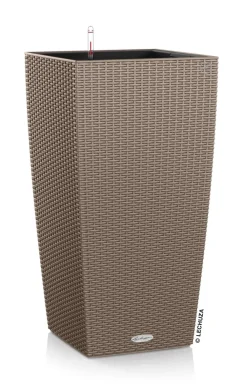 LECHUZA® Lechuza Pflanzgefäße & Töpfe|Blumentöpfe & Übertöpfe - Kunststoff-Topf Cubico Cottage, konisch Hellbraun