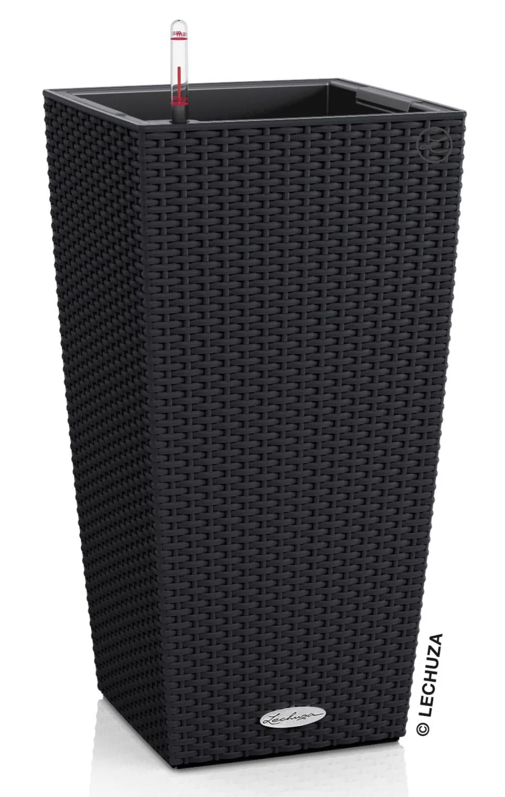 LECHUZA® Lechuza Pflanzgefäße & Töpfe|Blumentöpfe & Übertöpfe - Kunststoff-Topf Cubico Cottage, konisch Schwarz
