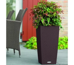 LECHUZA® Kunststoff-Topf Cubico Cottage, konisch Braun Discount