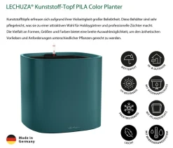 LECHUZA® Kunststoff-Topf PILA Color Planter, quadratisch, ca. B35/H33/T35 cm Dunkelblau Discount