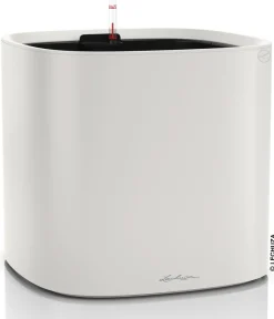 LECHUZA® Lechuza Pflanzgefäße & Töpfe|Blumentöpfe & Übertöpfe - Kunststoff-Topf PILA Color Planter, quadratisch, ca. B35/H33/T35 cm Hellgrau