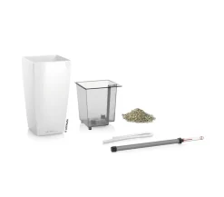 LECHUZA® MAXI/MINI-CUBI, All-in-One-Set, hochglanz Weiß Sale