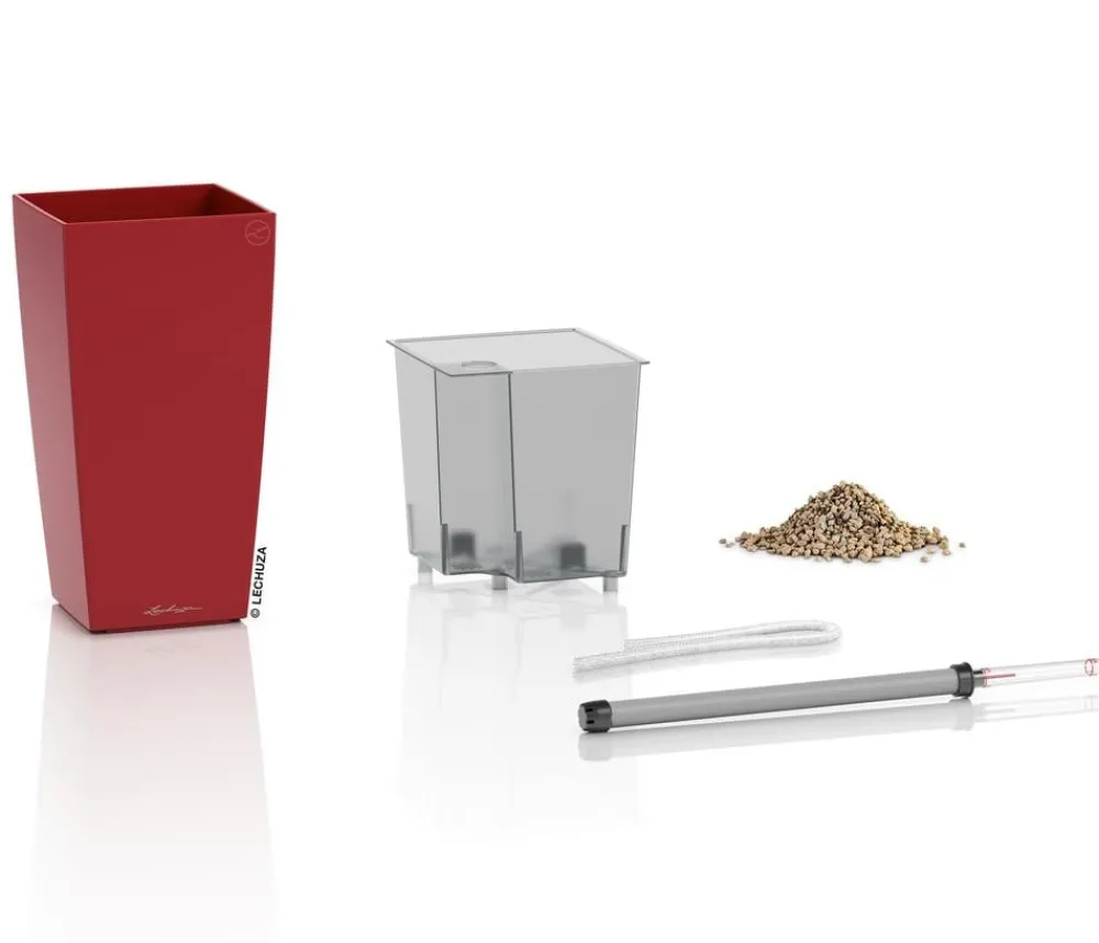 LECHUZA® MAXI/MINI-CUBI, All-in-One-Set, matt Rot Sale